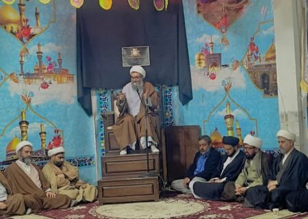 قم میں شیخ غلام حسین مقدس کے لئے مجلس ترحیم و قرآن خوانی