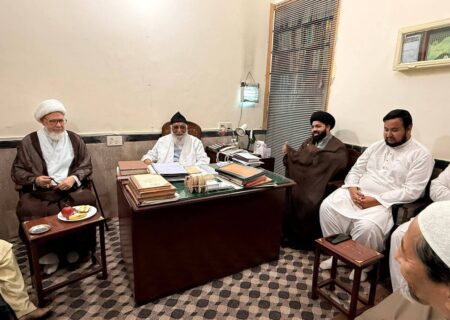 آیت اللہ حافظ ریاض نجفی سے امام جمعہ سکردو کی ملاقات